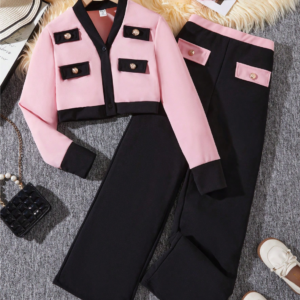 Ensemble 2 pièces Top gilet et pantalon long décontracté