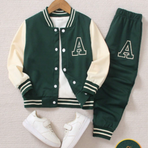 Ensemble 2 pièces pull en tricot style Preppy adapté pour les loisirs, le sport, l'école ou les voyages, printemps/automne