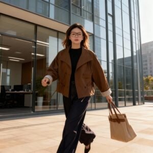 VESTE EN GABARDINE FEMME - ÉLÉGANCE ET CONFORT RÉUNIS