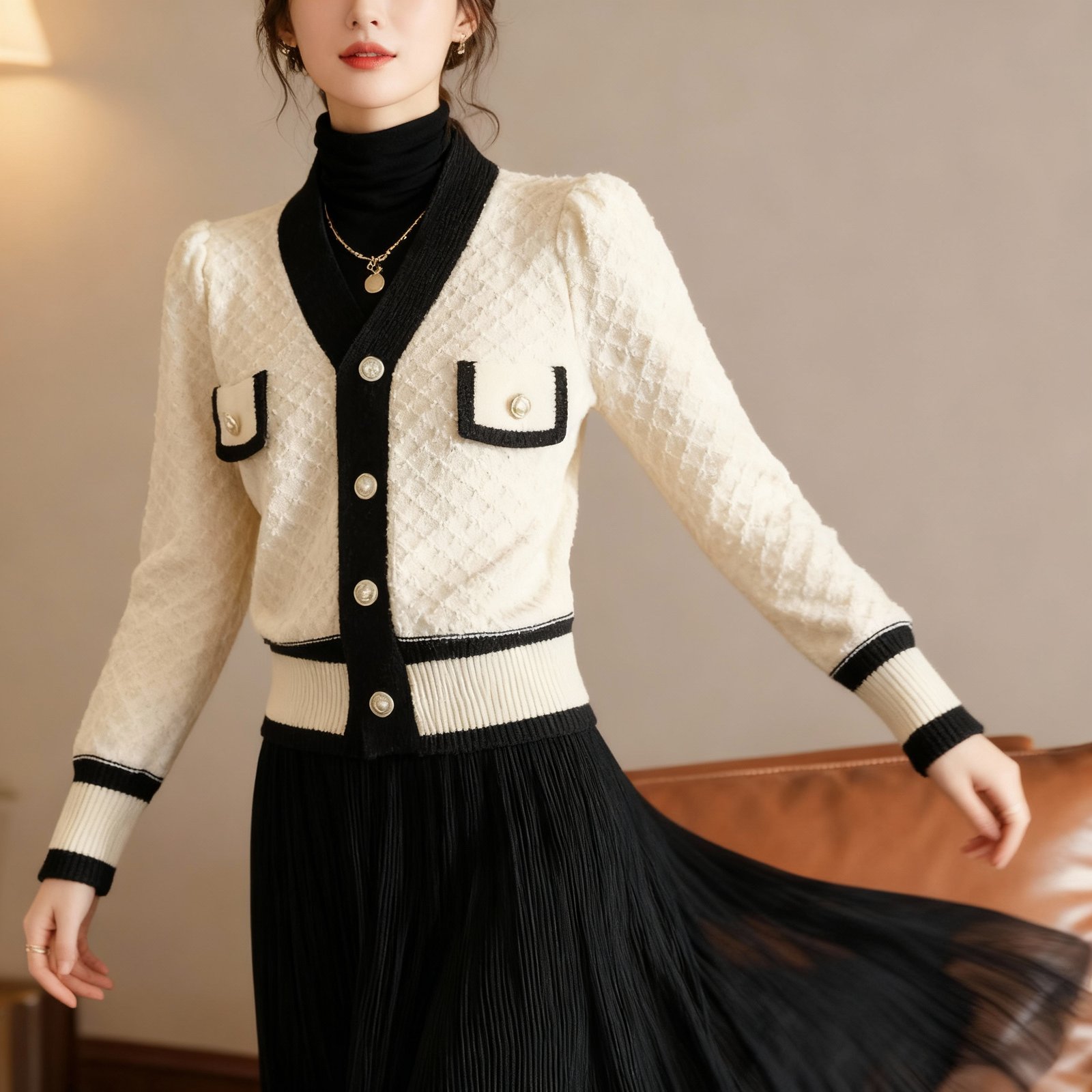 GILET CARDIGAN STYLE CHANEL - L'ÉLÉGANCE INTEMPORELLE - Image 6